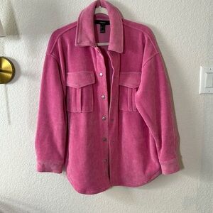 Pink Corduroy Shacket